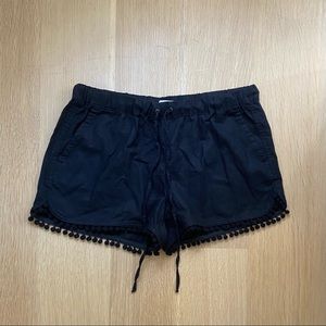 J.Crew Black Tassel Shorts
